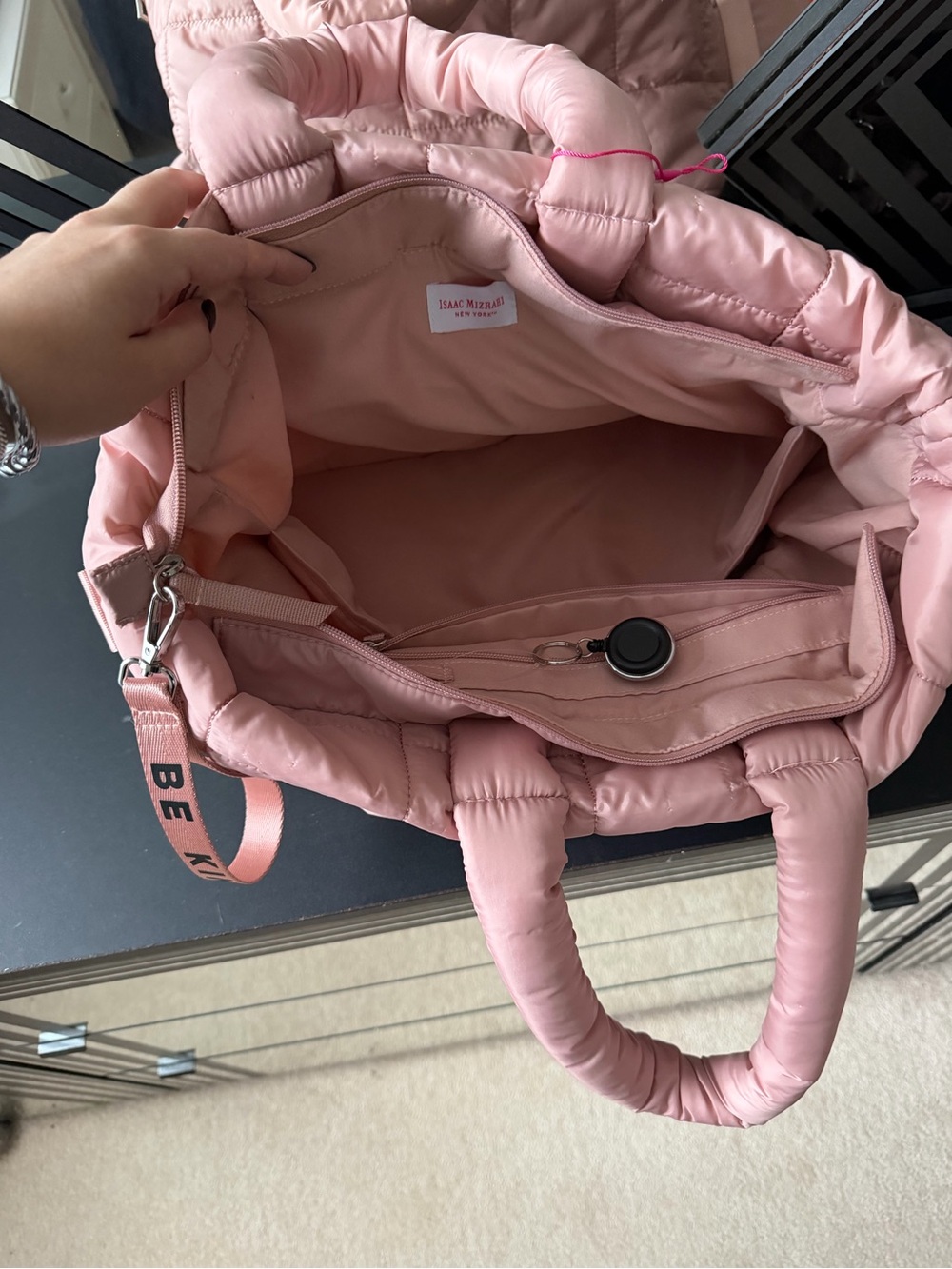 Pink Lightweight Puffy Work/Travel Tote Bag NWOT - Picture 6 of 7